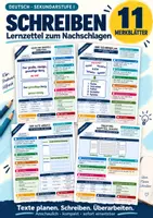 Vorschau - Merkblätter - Lernzettel Schreiben | 11 Merkblätter zum Nachschlagen | Deutsch Klasse 5 bis 8 - Deckblatt