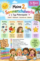 Vorschau - Arbeitsblätter - Meine 2. Sommerschulwoche | 5 Tage Materialpaket für die 3. Klasse | Deutsch, Mathematik, Sachunterricht & Reflexion - Deckblatt
