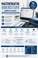 Vorschau - Unterrichtsreihen - Mathematik Oberstufe Komplettpaket – 16 Lehrplanpakete für die Sek II | Unterricht, Klausuren & Abitur - Deckblatt