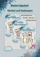 Vorschau - Spiele - Materialpaket Thema: Herbst und Halloween - Deckblatt