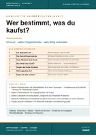 Vorschau - Stundenentwürfe - Materialpaket "Wer bestimmt, was du kaufst?" komplette Unterrichtseinheit - Deckblatt