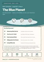 Vorschau - Arbeitsblätter - The Blue Planet — Englisch E-Phase, Paket 6 von 6 Der blaue Planet · fünf Einheiten, 50 Seiten - Deckblatt