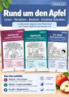 Vorschau - Arbeitsblätter - Rund um den Apfel | Lesen, Rechnen & Bildergeschichten | Klasse 3–4 - Deckblatt