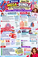 Vorschau - Stundenentwürfe - 🫀🫁🩸 Mega-Bundle: Blut, Herz-Kreislauf-System & Lunge | Rauchen & Vaping | Klasse 7/8 | Arbeitsblätter + Lösungen + Experimente + Unterrichtsplanung Biologie (Bio) - Deckblatt