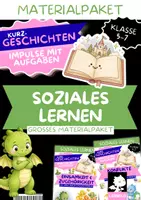 Vorschau - Arbeitsblätter - Soziales Lernen Klasse 5-7 | Kurzgeschichten mit Aufgaben | Konflikte, Fairness, Einsamkeit, Stress, Empathie, Dankbarkeit, Mut & Angst, Selbstwahrnehmung | SEL Materialpaket - Deckblatt