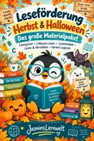Vorschau - Arbeitsblätter - XXL Leseförderung – Herbst & Halloween - Deckblatt