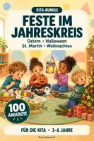 Vorschau - Stundenentwürfe - Feste im Jahreskreis – Kita-Bundle: Ostern, Halloween, St. Martin & Weihnachten | 100 Angebote - Deckblatt
