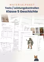 Vorschau - Arbeitsblätter - Materialpaket: 4 Tests/Leistungskontrollen für Klasse 5 in Geschichte - Deckblatt