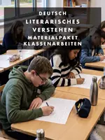 Vorschau - Klassenarbeiten - Materialpaket „4 Klassenarbeiten Literarisches Verstehen mit Lösungen & Hörtexten“ - neue RSAP BW 2027; Klasse 9-10 - Deckblatt