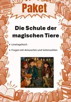 Vorschau - Unterrichtsreihen - Die Schule der magischen Tier(e)| Unterrichtsmaterial | Deutsch | | Materialpaket Klasse 5-8 | mit Lösungen - Deckblatt