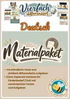 Vorschau - Unterrichtsreihen - Deutsch Materialpaket: Rechtschreibung, Sachtexte, Erörterung, Kurzgeschichten & Leseverständnis - differenziert inkl. Förderversion / DaZ-Version - Deckblatt