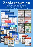 Vorschau - Arbeitsblätter - Materialpaket: Zahlenraum 10, sonderpädagogische Förderung - Deckblatt