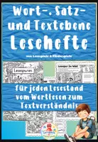 Vorschau - Spiele - Lesehefte - Wortebene, Satzebene, Textebene auf 900 Seiten - Deckblatt