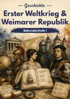 Vorschau - Arbeitsblätter - Materialpaket Erster Weltkrieg & Weimarer Republik | 6 Arbeitsblätter - Deckblatt