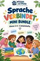 Vorschau - Arbeitsblätter - Materialpaket | Sprache verbindet – Vielfalt & Miteinander | Mini Bundle Klasse 3–4 - Deckblatt