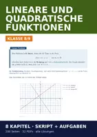 Vorschau - Arbeitsblätter - Lineare & quadratische Funktionen – 8 Skripte Klasse 8/9 - Deckblatt