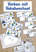Vorschau - Spiele - Verben mit Vokalwechsel - Spiele DaF DaZ A1 - Deckblatt
