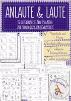Vorschau - Unterrichtsreihen - ANLAUTE & LAUTE 15 differenzierte Arbeitsblätter zur phonologischen Bewusstheit - Deckblatt