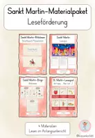 Vorschau - Stundenentwürfe - Sankt Martin Materialpaket - Leseförderung im Anfangsunterricht - Deckblatt