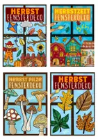 Vorschau - Arbeitsblätter - 4x Fensterbilder für den Herbst - Kunst Materialpaket - Deckblatt