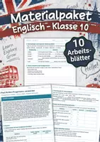 Vorschau - Arbeitsblätter - Materialpaket – Englisch Klasse 10 – Arbeitsblätter - Deckblatt