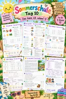 Vorschau - Arbeitsblätter - Sommerschule – Tag 10 | Abschluss & Wiederholung | Deutsch, Mathematik & Reflexion | Klasse 3 - Deckblatt