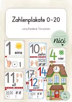 Vorschau - Poster - Materialpaket Zahlenplakate 0-20 - Deckblatt