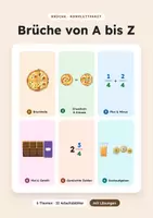 Vorschau - Arbeitsblätter - Das Brüche Paket | 33 Arbeitsblätter mit Lösungen - Deckblatt