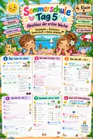 Vorschau - Arbeitsblätter - Sommerschule Tag 5 | Das kann ich schon! – Stärken, Gemeinschaft & Wochenreflexion | 4. Klasse | Kompletter Unterrichtstag - Deckblatt