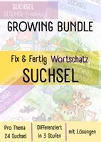 Vorschau - Arbeitsblätter - GROWING BUNDLE SUCHSEL I Fix & Fertig Wortschatz I Differenziert - Deckblatt