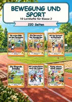 Vorschau - Arbeitsblätter - Bewegung und Sport: 10 Lesehefte und Schreibhefte mit Arbeitsblättern und Lösungen - Deckblatt