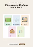 Vorschau - Arbeitsblätter - Flächen und Umfang von A bis Z | 80 Arbeitsblätter mit Lösungen - Deckblatt