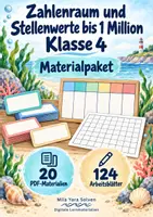 Vorschau - Arbeitsblätter - Zahlenraum und Stellenwerte bis 1 Million Klasse 4 | Materialpaket | 20 PDFs mit 124 Arbeitsblättern - Deckblatt