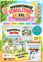 Vorschau - Arbeitsblätter - Schulstart XXL Grundschule – 24 Materialien für die ersten Schulwochen | wachsendes Bundle Klasse 1–4 - Deckblatt