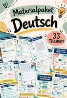 Vorschau - Arbeitsblätter - Materialpaket Deutsch - 33 Themen - Arbeitsblätter, Merkblätter und Übungen - Deckblatt