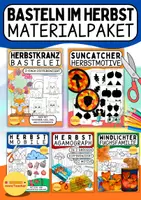 Vorschau - Mal- und Bastelvorlagen - 🍂 Basteln im Herbst – Bastelpaket für die Grundschule und Zuhause - Deckblatt