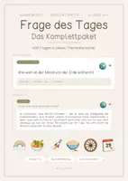 Vorschau - Spiele - Materialpaket - Frage des Tages mit 400 Fragen für den Morgenkreis, als Unterrichtseinstieg oder zur Sprachförderung - Deckblatt