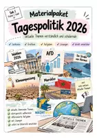 Vorschau - Stundenentwürfe - Materialpaket: Tagespolitik 2026 (Wahlen, AfD, Straße von Hormus, Klimaanpassung, Marokko uvm.) - Deckblatt