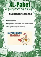 Vorschau - Stundenentwürfe - Superhenne Hanna | XL Materialpaket | Unterrichtsmaterial | Deutsch | Klasse 4-8 | mit Lösungen - Deckblatt