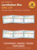 Vorschau - Stationenlernen - Lerntheken-Box GPG – Klasse 7 und 8 - Deckblatt