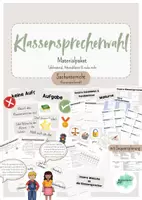 Vorschau - Arbeitsblätter - Materialpaket Klassensprecherwahl | Demokratie, Wahl | Tafelmaterial, Arbeitsblätter, Aushänge - Deckblatt