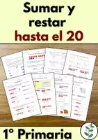 Vista previa - Hojas de trabajo - Pack completo: Sumas y restas hasta el 20 - Portada