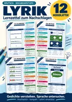 Vorschau - Merkblätter - Lernzettel Lyrik | 12 Merkblätter zum Nachschlagen | Deutsch Klasse 7 bis 10 - Deckblatt