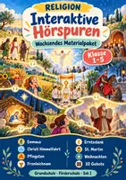 Vorschau - Stundenentwürfe - Religion | Interaktive Hörspuren | Wachsendens Materialpaket | Aktuell: Erntedankfest, St. Martin, Emmaus, Pfingsten, Christi Himmelfahrt, Fronleichnam, 10 Gebote & Weihnachten | Grundschule | Förderschule | Sekundarstufe I | Klasse 1-5 - Deckblatt