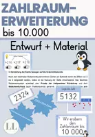 Vorschau - Stundenentwürfe - Materialpaket Zahlraumerweiterung 1 Mio (Material + Entwurf) - Deckblatt