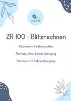 Vorschau - Arbeitsblätter - Materialpaket - ZR 100 Blitzrechnen - Deckblatt