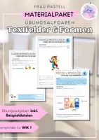 Vorschau - Arbeitsblätter - WIK Übungsaufgaben Formen & Textfelder (Materialpaket) - Deckblatt