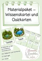 Vorschau - Präsentationen/Tafelbilder - Materialpaket - Wissenskartei und Quizfragen zum Thema Gewässerarten - Deckblatt