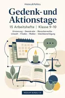 Vorschau - Arbeitsblätter - Gedenk- und Aktionstage Bundle Klasse 9–10 - Deckblatt