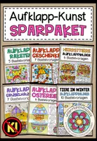 Vorschau - Mal- und Bastelvorlagen - AUFKLAPPBILDER (Bastelvorlagen) - Sparpaket (wachsendes Paket) - Deckblatt